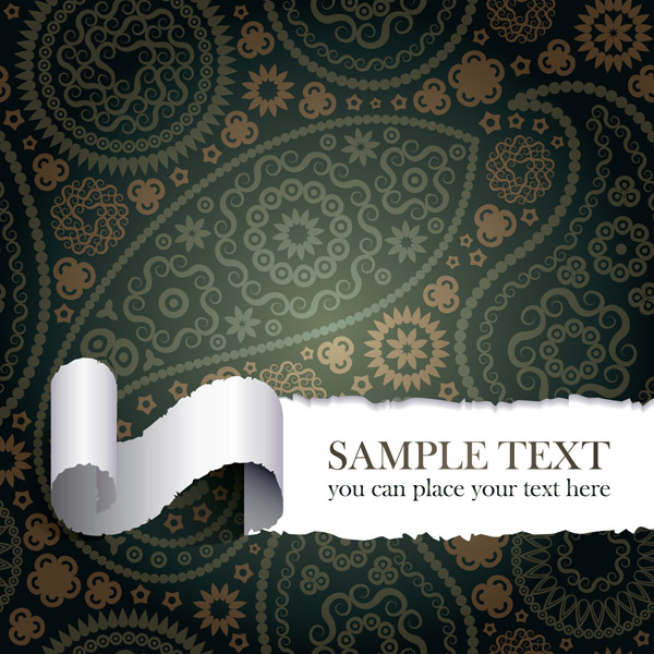 free vector Tear the paper pattern vector